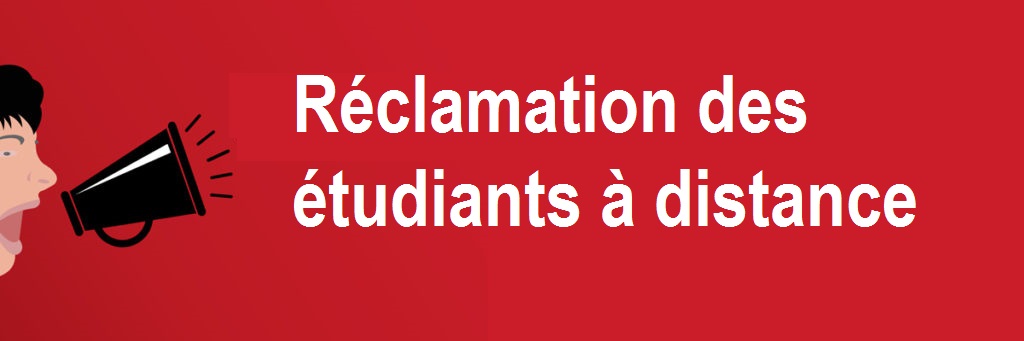 Réclamation des étudiants à distance : Département de Biochimie L3 et M1: